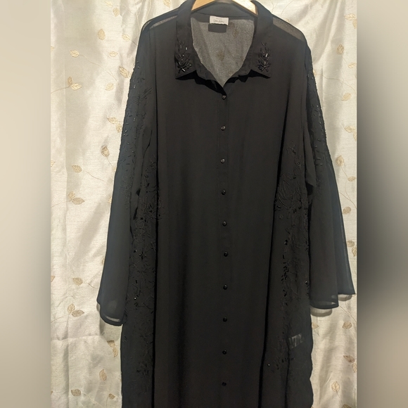 Beautiful yours London plus size button down tunic SZ 3X NWOT - Picture 2 of 8